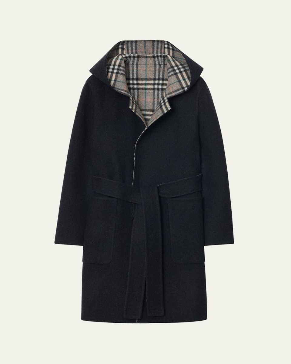 Hampshire Hooded Wool Wrap Coat